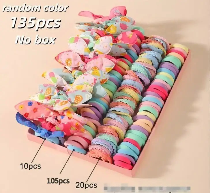 135-Piece Flower Hair Accessories Set – Bands & Clips for Girls Hair Accessories Set Nixie 135pcs-No box