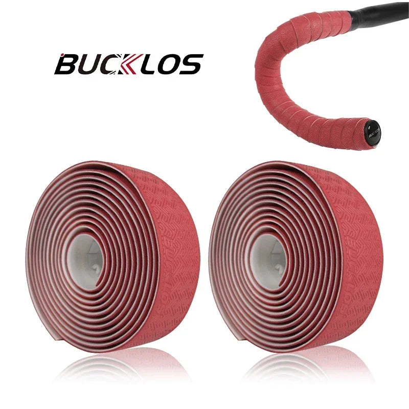 BUCKLOS Road Bike Handlebar Tape – Anti-Slip PU EVA Bar Wrap Handlebar Tape Nixie M1-RED