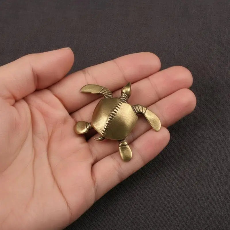 Vintage Brass Turtle Figurine – Tea Pet & Desk Ornament Brass Figurine Nixie