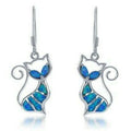 Simulated Opal Stud Earrings – Blue Fashion Jewelry for Women Stud Earrings Nixie Blue