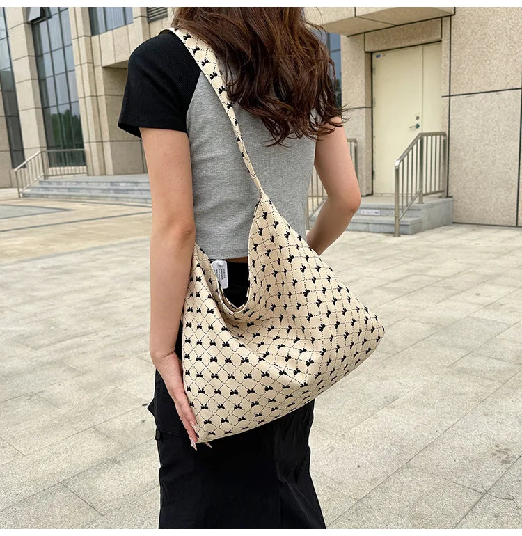 Bowknot Crossbody Bag for Women – Vintage Casual Shoulder Bag Crossbody Shoulder Bag Nixie Off-white