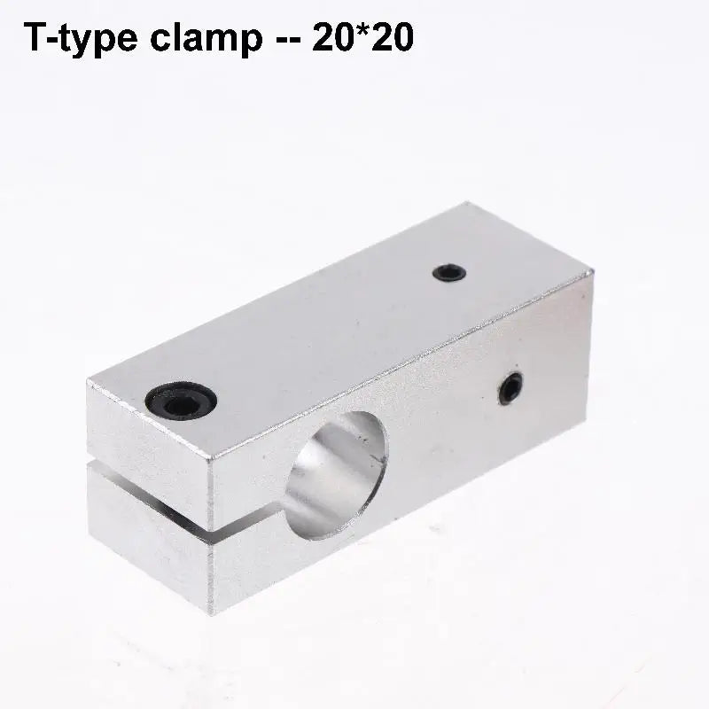 T-Type Optical Axis Cross Block Aluminum Shaft Clamp Connector