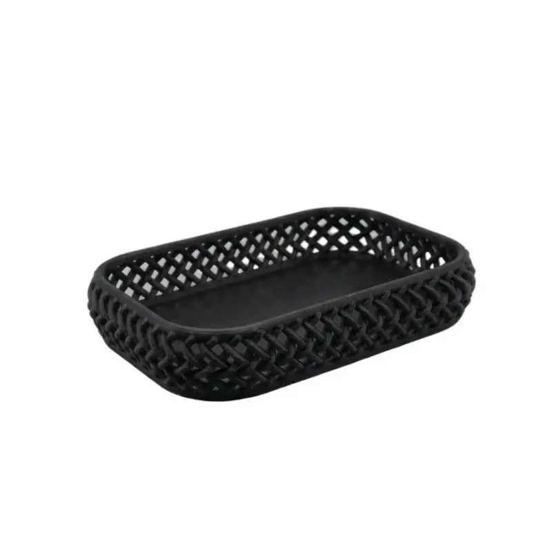 Hollow Woven Desktop Storage Tray | Nordic Minimalist Organizer Desktop Storage Tray Nixie