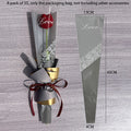 50PCS Iridescent Rose Sleeves Transparent Flower Wrapping Bags Floral Wrapping Sleeves Nixie grey
