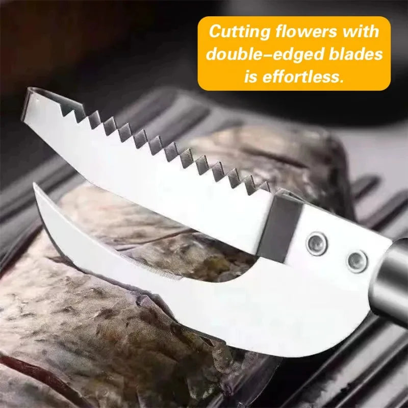2-in-1 Stainless Steel Fish Scaler & Cutter Kitchen Tool Fish Cleaning Tool Nixie