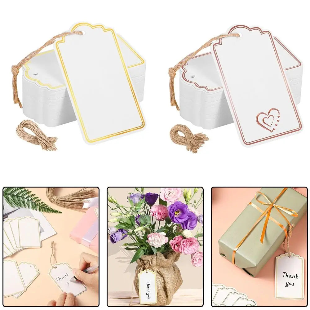 60Pcs Kraft Paper Blank Hang Tags – DIY Price & Gift Tags Kraft Paper Hang Tags Nixie