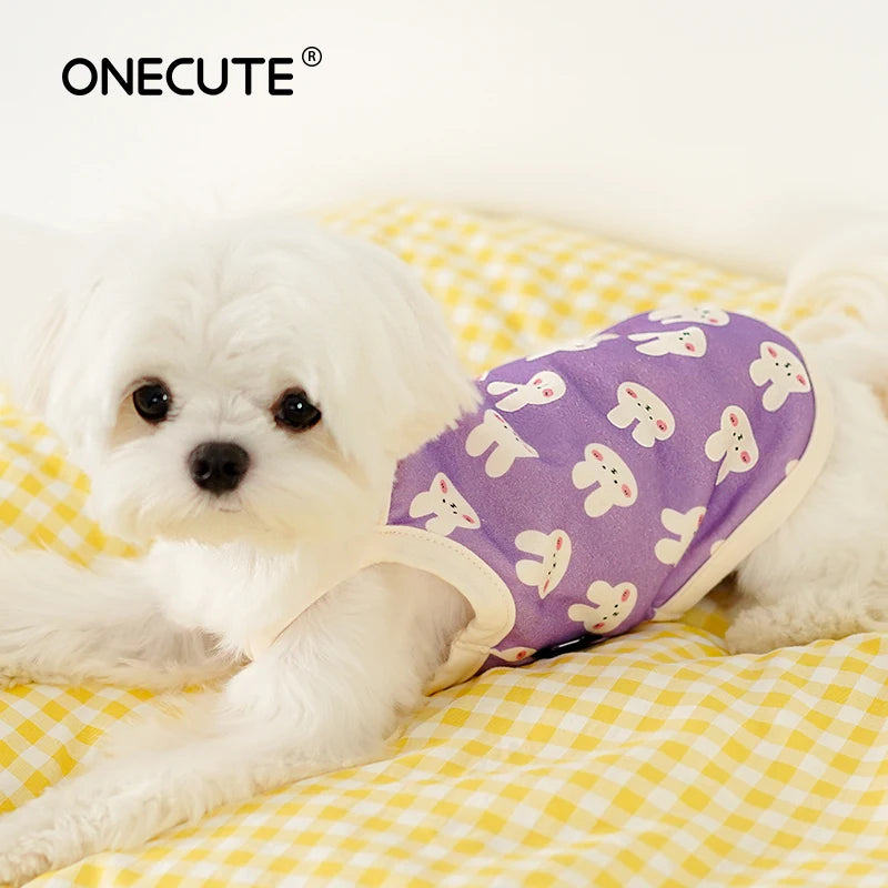 Cute Cartoon Dog Vest – Breathable Cotton Puppy Clothes Dog Vest Clothing Nixie L
