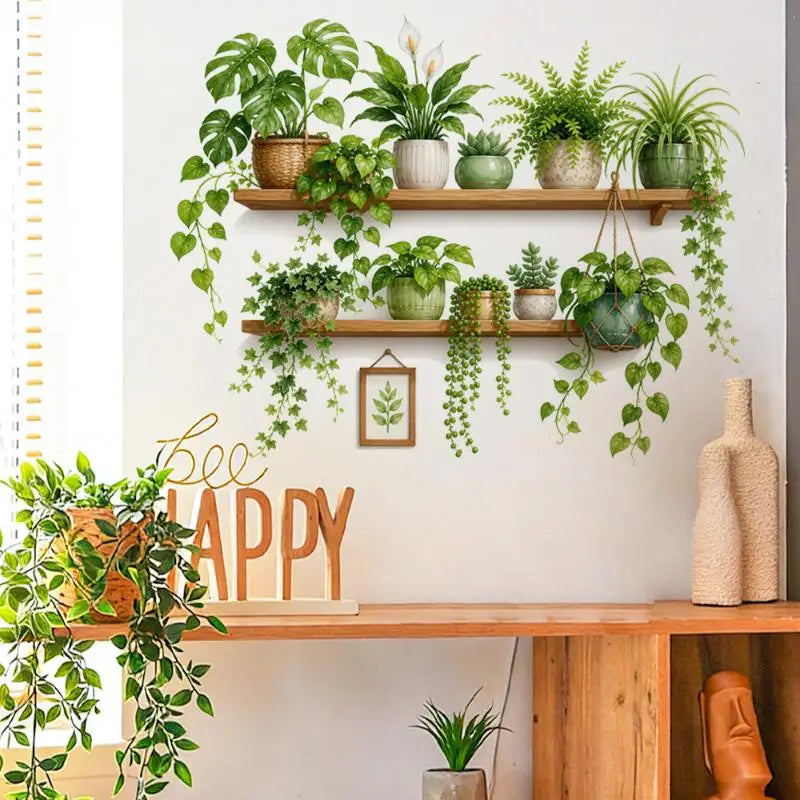 Potted Flower Wall Stickers – Removable Self-Adhesive Decals Wall Decal Sticker Nixie