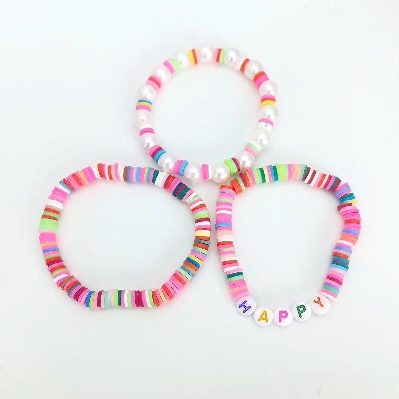 Kids Colorful Letter Beaded Bracelet – Stackable Fashion Jewelry