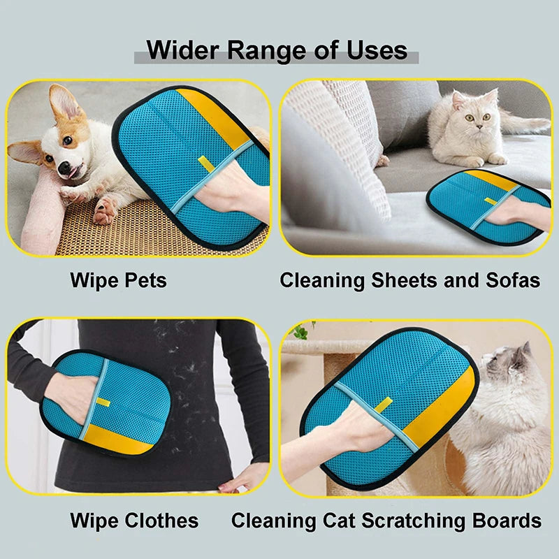 Pet Hair Remover Grooming Gloves for Cats & Dogs Pet Grooming Glove Nixie