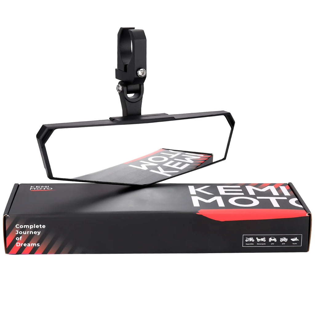 UTV Center Rear View Mirror – 360° Adjustable Aluminum Clamp UTV Rear View Mirror Nixie