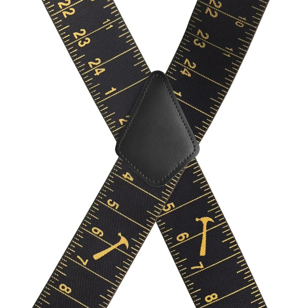 Men's Wide X-Back Elastic Suspenders – 5cm, 4 Clips, Adjustable Men's Suspenders Nixie