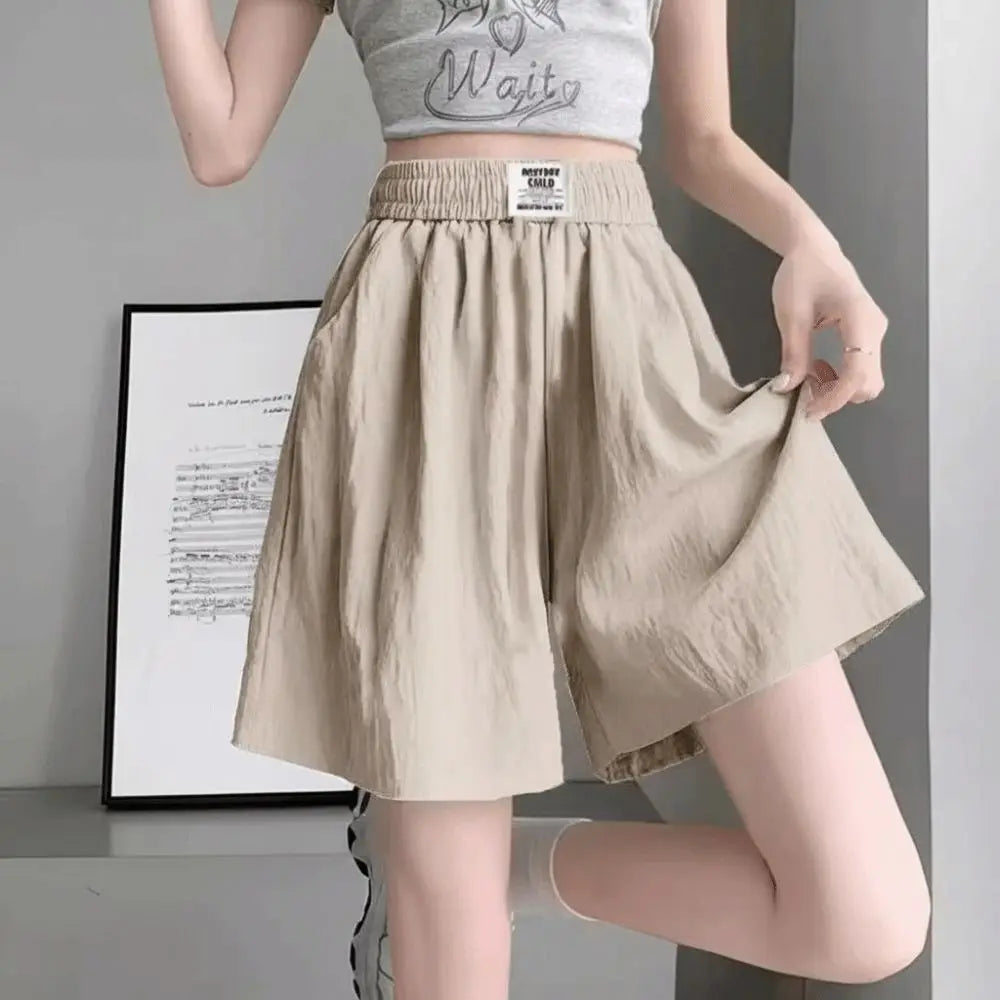 Women's Wide Leg High Waist Shorts – Lightweight Breathable