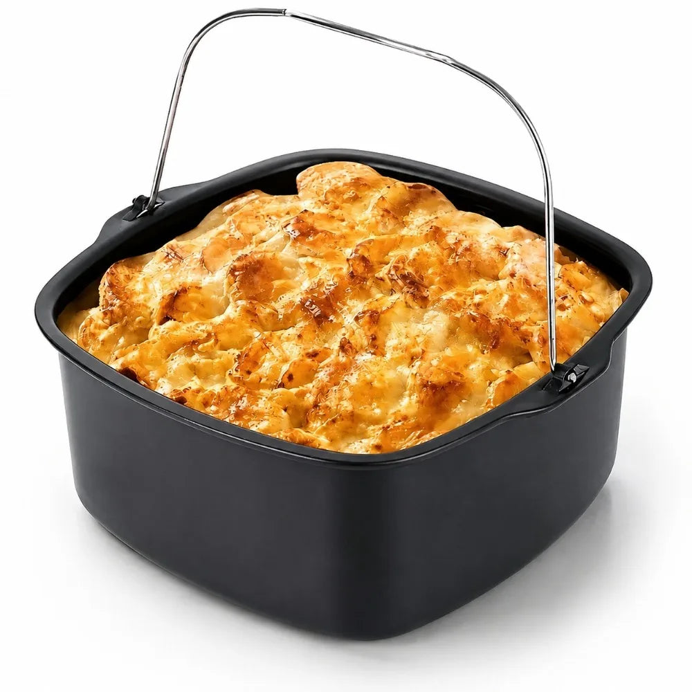 Nixie Nonstick Air Fryer Baking Pan – Pizza & Cake Mold Nonstick Baking Pan Nixie
