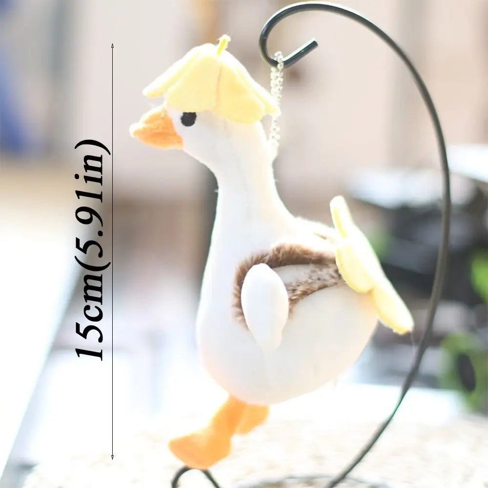 Cute Plush White Goose Keychain – Soft Cartoon Animal Charm Plush Keychain Charm Nixie