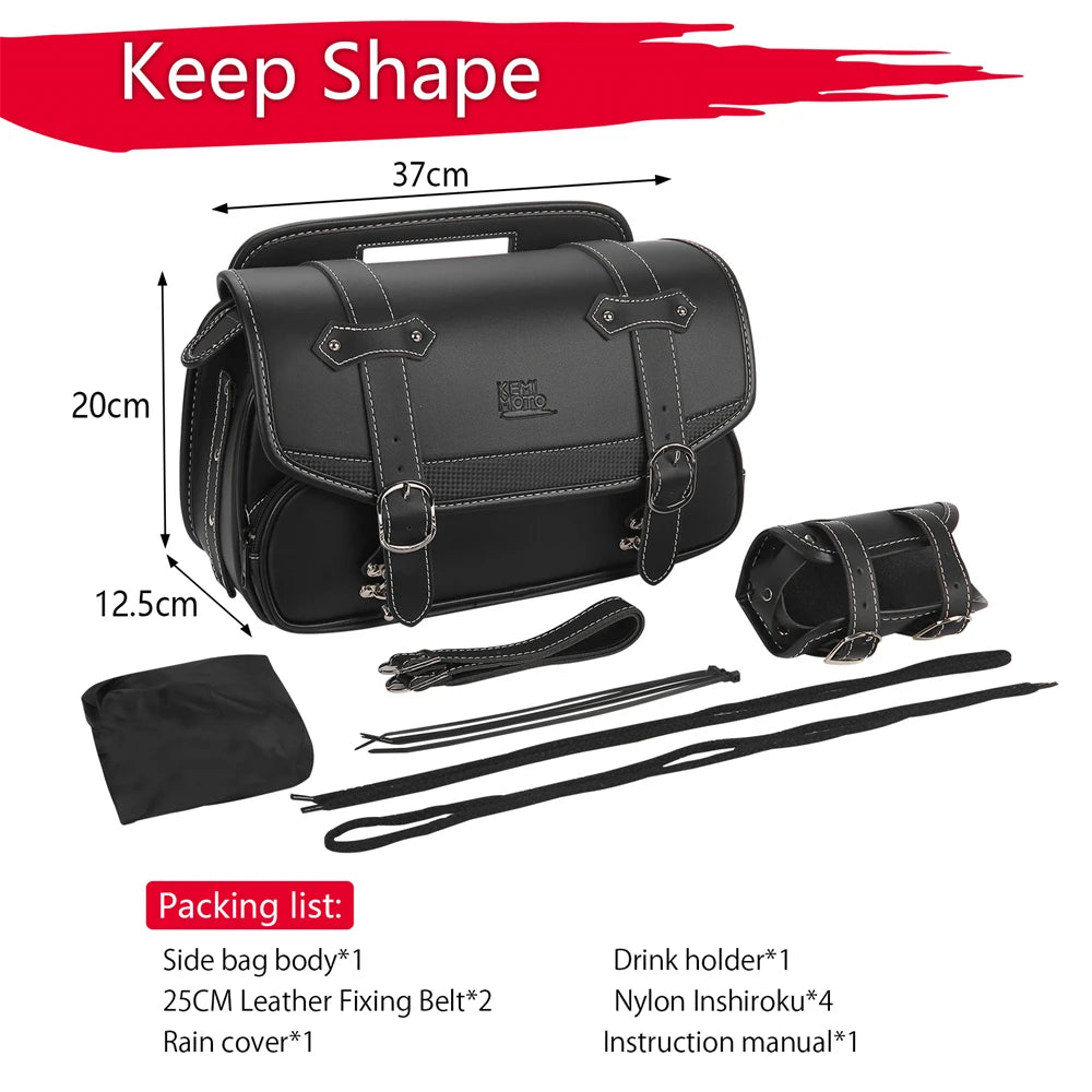 KEMITOUR 9L Waterproof Motorcycle Saddlebags – Universal Fit Motorcycle Saddlebags Nixie