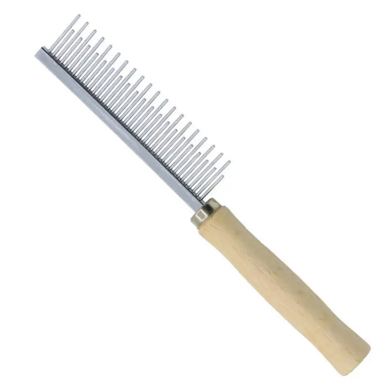 Pet Grooming Comb Wood Handle – Cats & Dogs Deshedding Tool Pet Grooming Comb Nixie A3