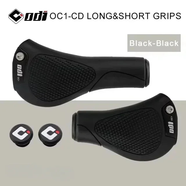 ODI Lock-On Ergonomic MTB Bicycle Grips – Aluminum & Rubber MTB Handlebar Grips Nixie Black-Black