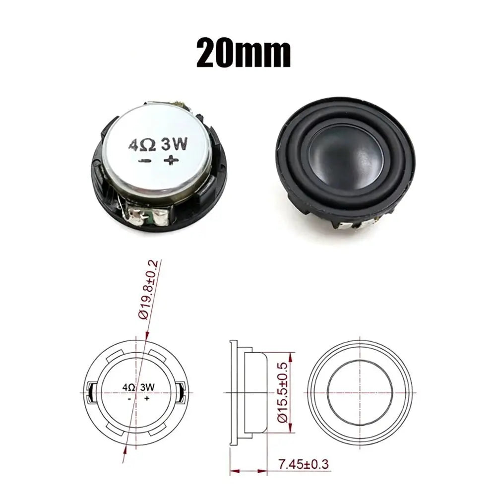 Mini Neodymium Speaker 20/24/28mm 4Ohm 3W Full Range DIY Mini Neodymium Speaker Nixie