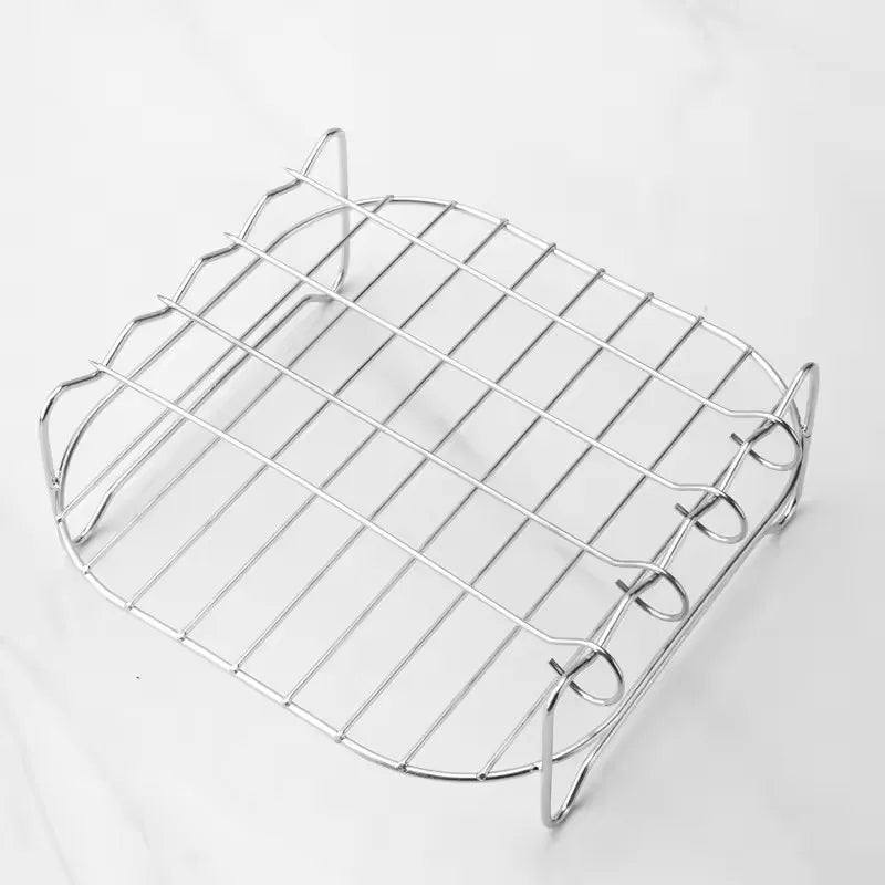 Stainless Steel BBQ Grill Set with Skewers & Bracket | Outdoor BBQ Grill Set Nixie