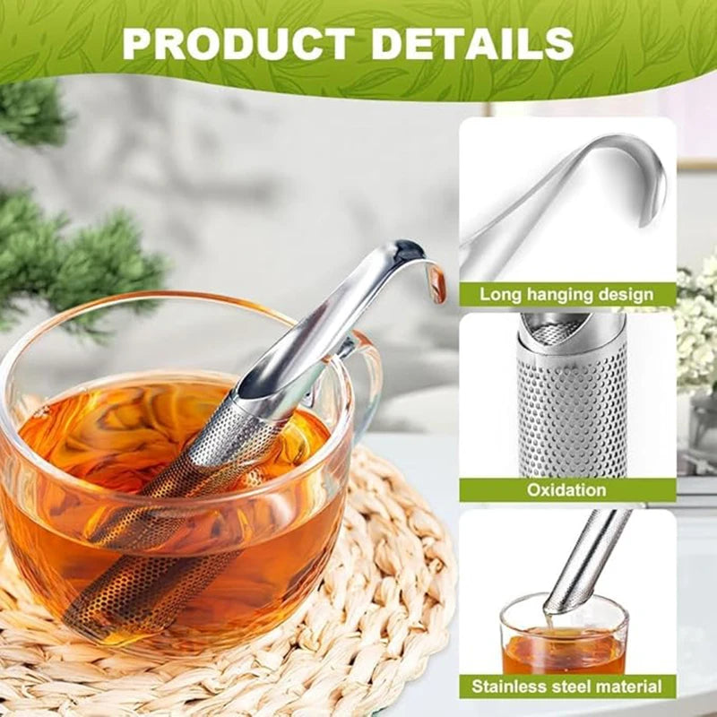Stainless Steel Pipe Tea Infuser Strainer 2-Pack | Nixie