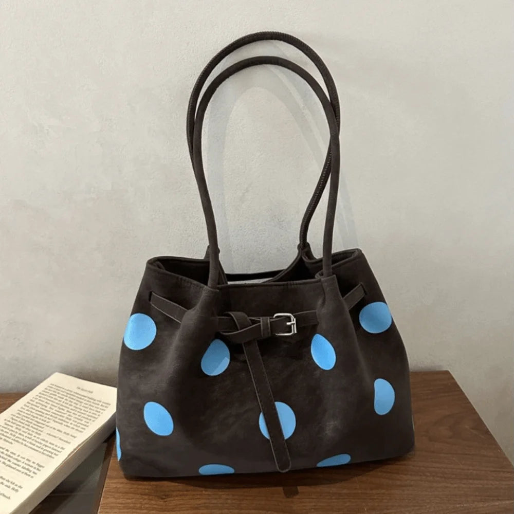 Polka Dot Tote Bag – Retro Large Shoulder Handbag for Women Shoulder Tote Bag Nixie
