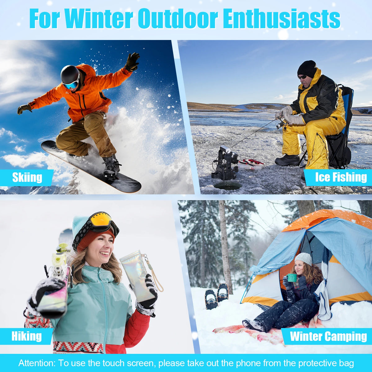 Thermal Insulated Phone Pouch | IP55 Winter Outdoor Case 3-Pack