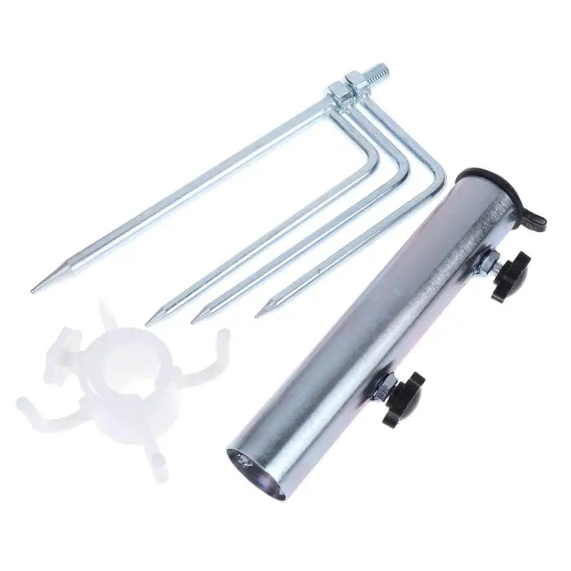Beach Umbrella Ground Stand 4-Prong Iron Anchor | Adjustable