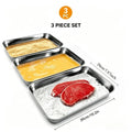 Stainless Steel Breading Pan Set – Food Prep & Marinating Trays