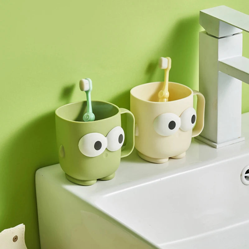 Cute Cartoon Toothbrush Holder & Mouthwash Cup – PP Plastic Toothbrush Holder Cup Nixie