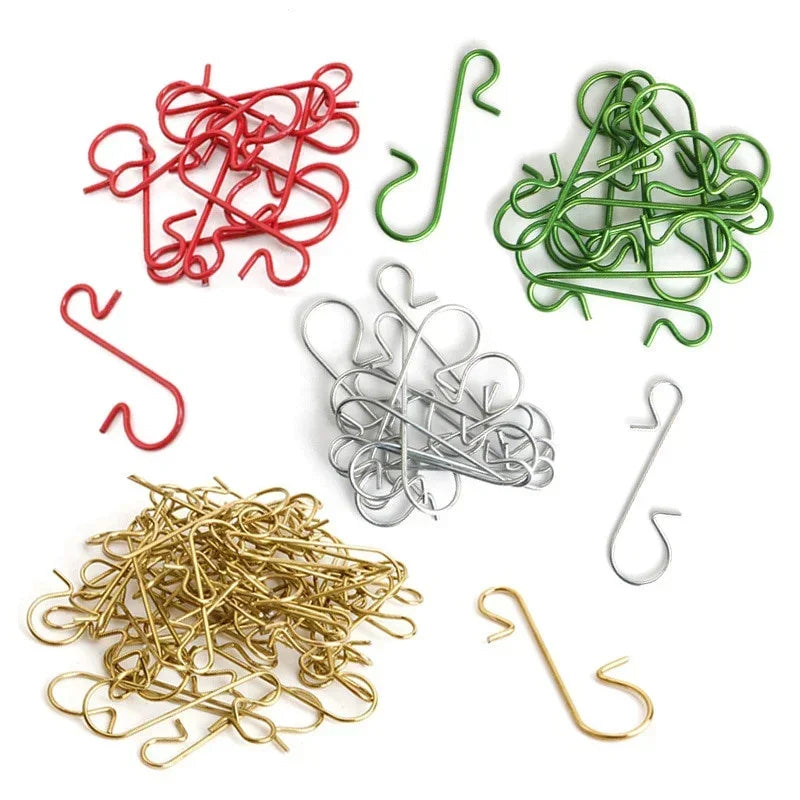 20Pcs Metal S-Hook Christmas Ornament Hangers – Tree Décor Christmas Ornament Hooks Nixie