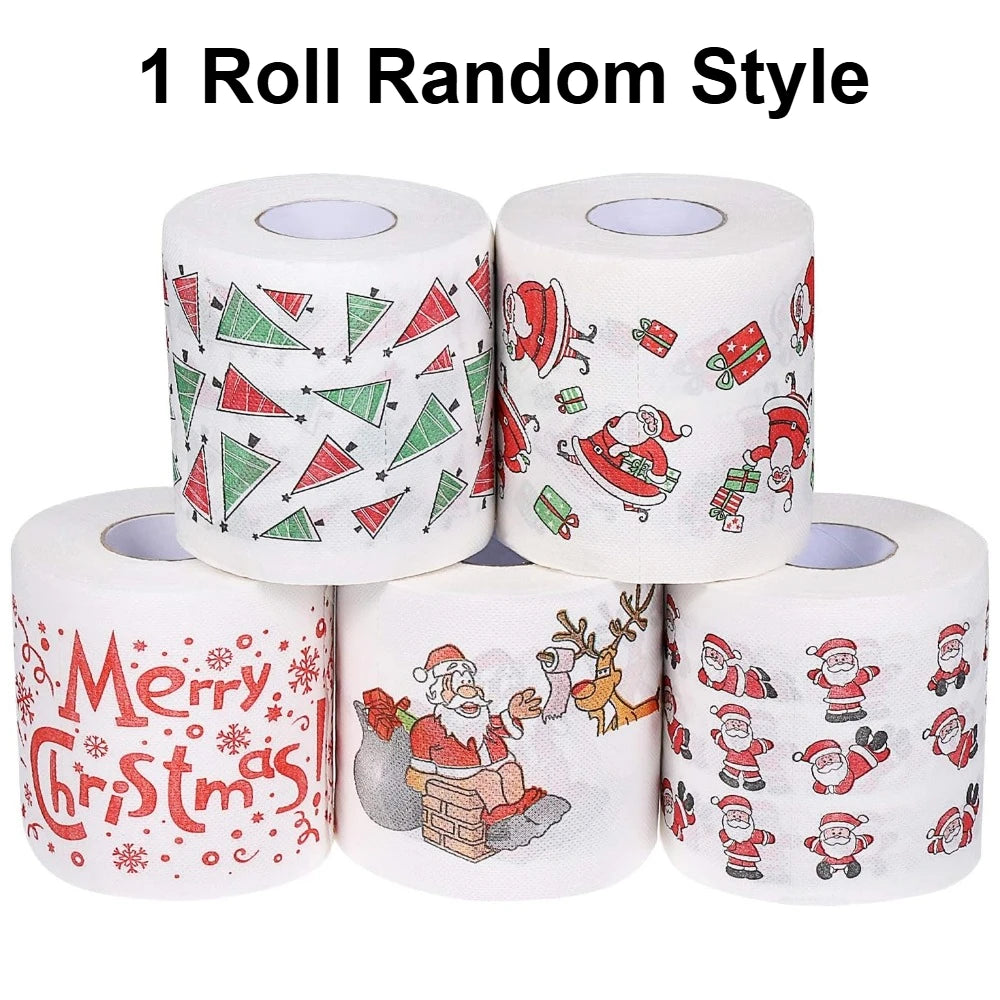 Santa Claus Printed Toilet Paper – Funny Christmas Gag Gift