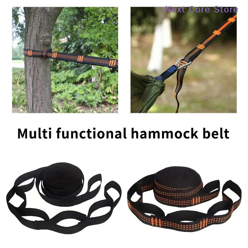 2-Pack Reinforced Polyester Hammock Straps – 5-Ring, 2m Hammock Straps Nixie