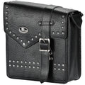 KEMITOUR 12L Motorcycle Swingarm Bag Waterproof PU Leather Side Bag Motorcycle Swingarm Bag Nixie Black
