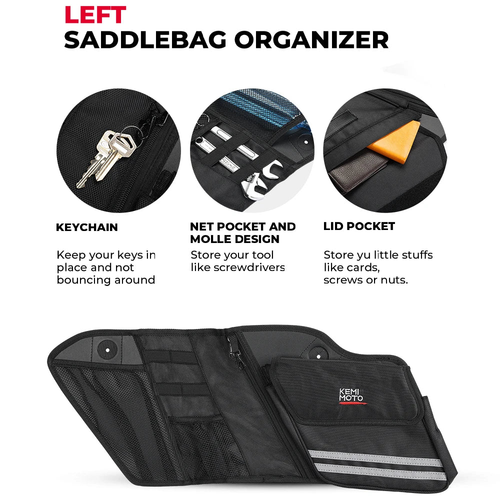 Motorcycle Saddlebag Organizers for Touring Models 2014–2023 Saddlebag Organizer Liner Nixie