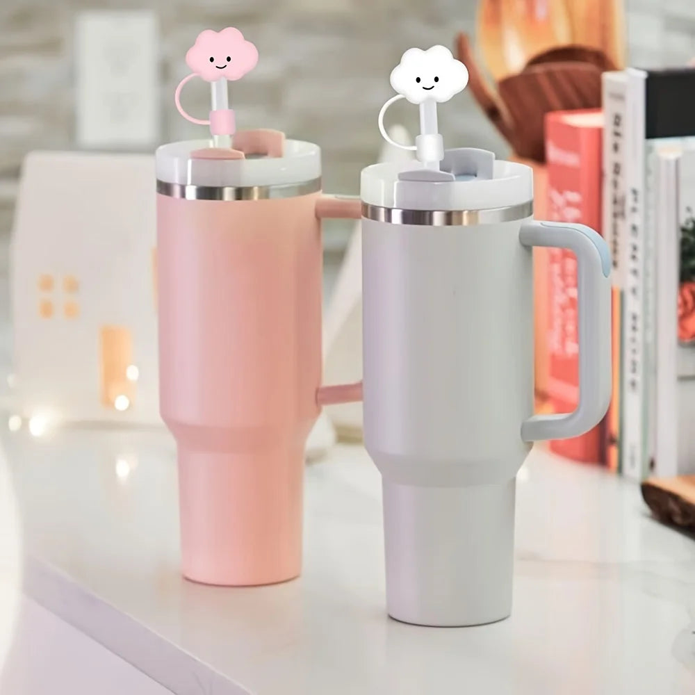 2pcs Kawaii Silicone Straw Tip Covers for Stanley 30 & 40oz Straw Tip Covers Nixie