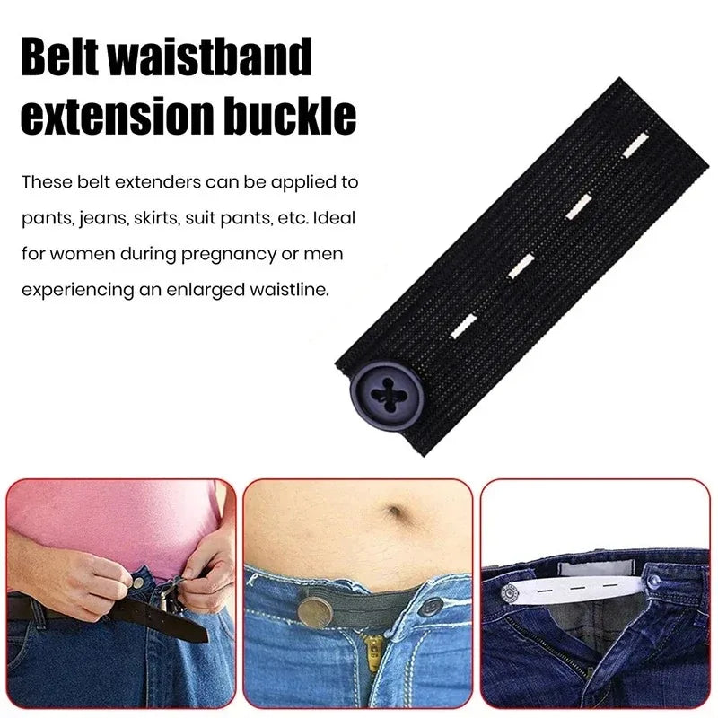 4pcs Elastic Waistband Extension Buckles for Jeans & Maternity Waistband Extender Nixie
