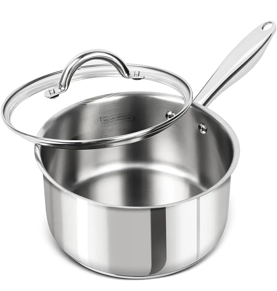 MICHELANGELO 3QT 18/10 Stainless Steel Stew Pot with Lid – Induction