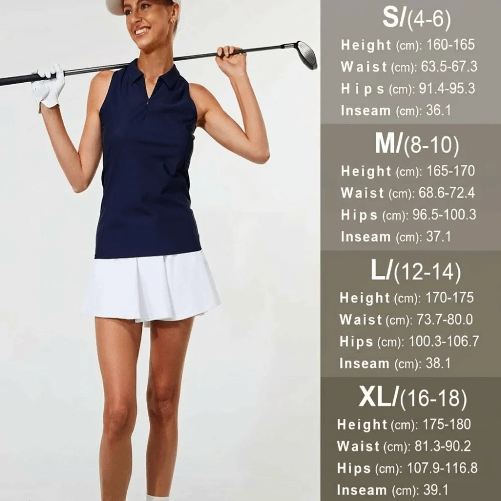 Women's Pleated Tennis Skirt with Built-In Shorts | High Waist Athletic Tennis Skirt Nixie
