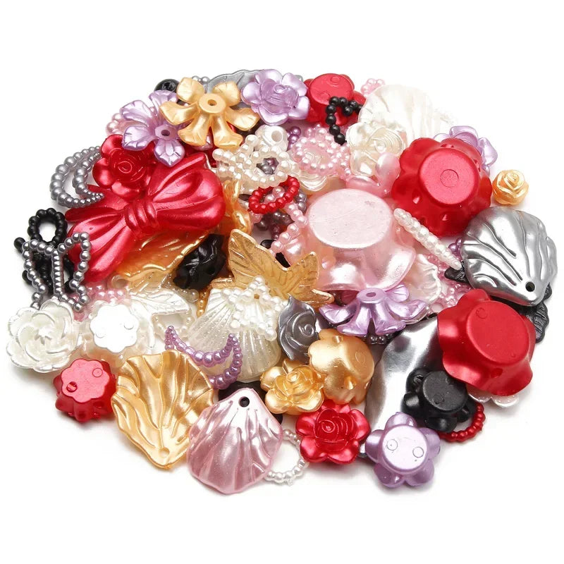 Mixed Acrylic Beads 20g – Hearts Leaves Flowers DIY Jewelry DIY Jewelry Beads Nixie