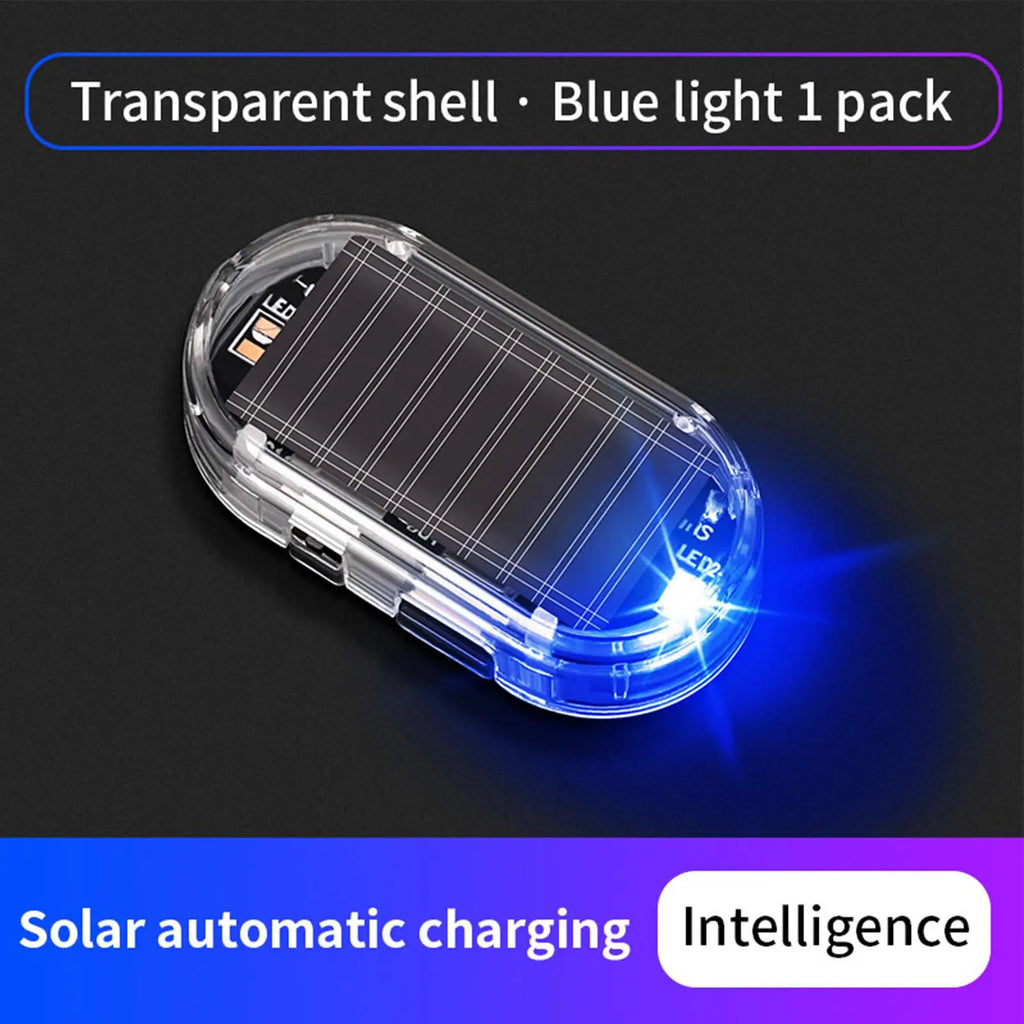 Solar LED Car Security Warning Light | Red Flash Anti-Theft
