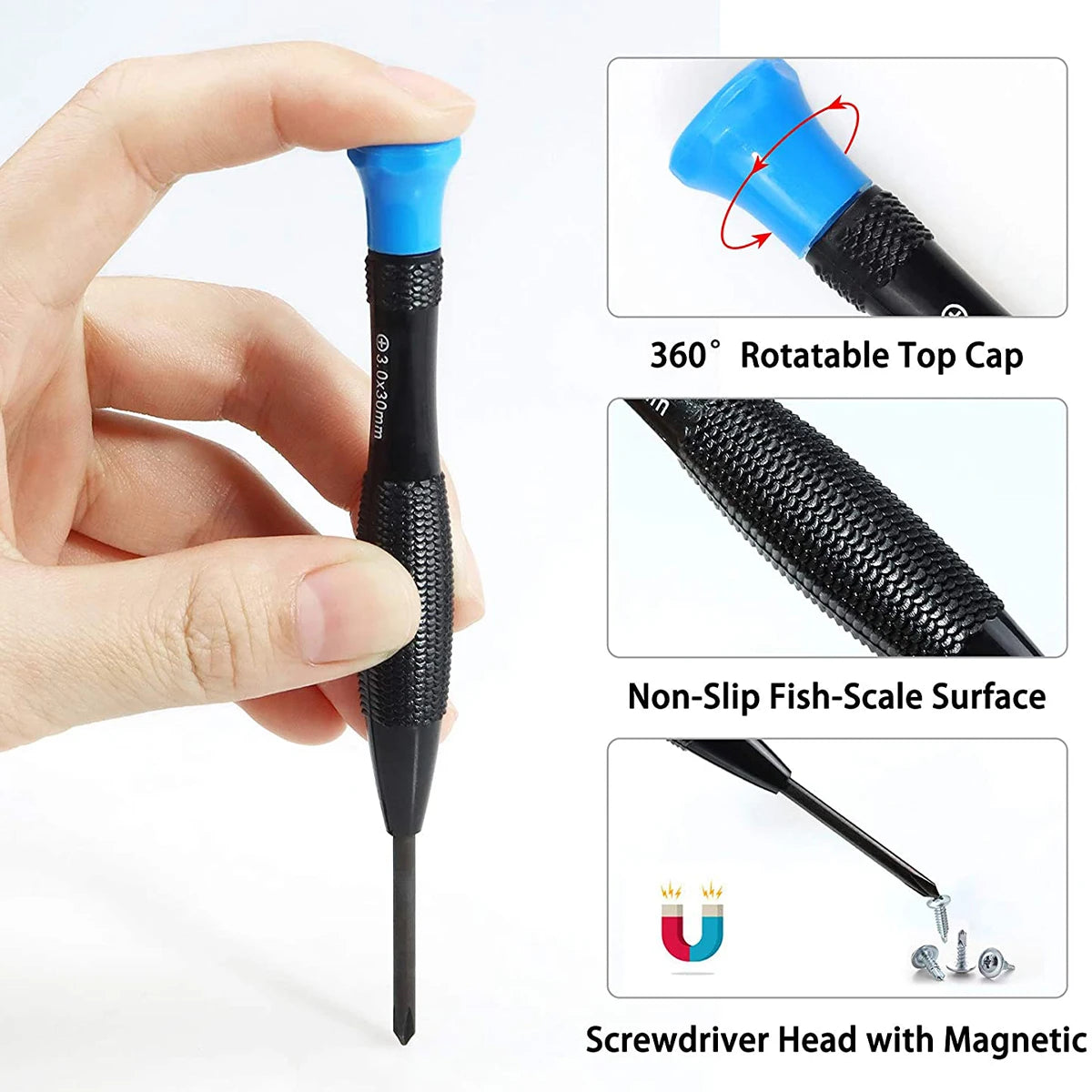18pc Magnetic Precision Screwdriver Set – Watch, Phone & Glasses Precision Screwdriver Set Nixie