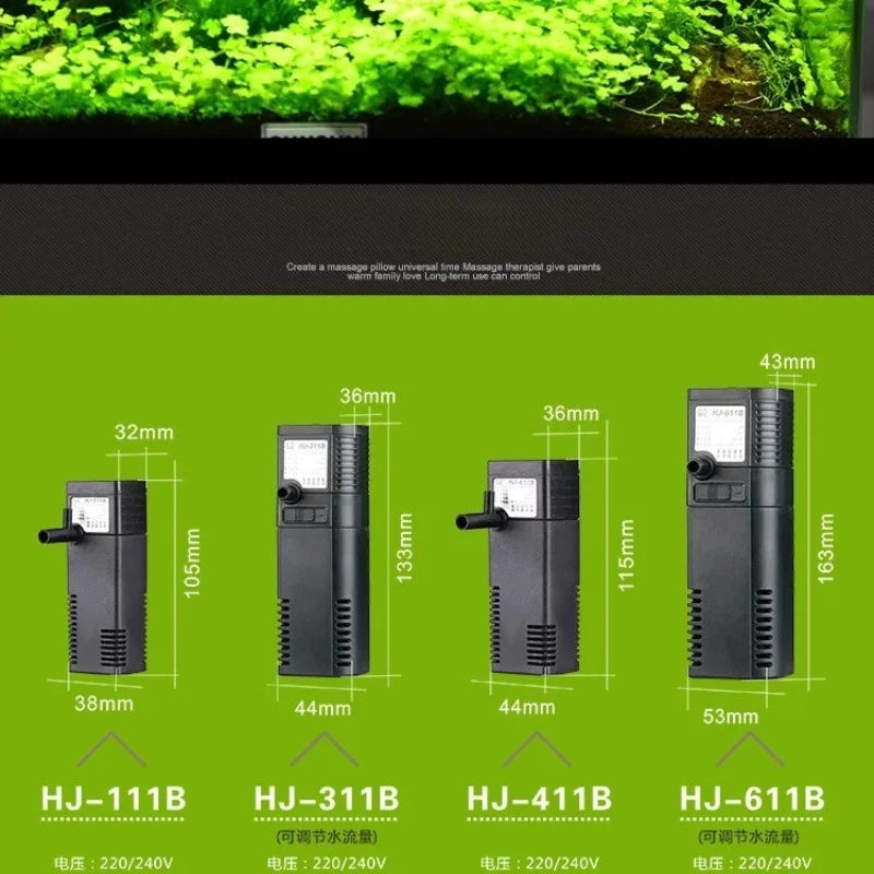 Sensen HJ-111B Aquarium Submersible Filter Pump for Fish Tank Aquarium Filter Pump Nixie
