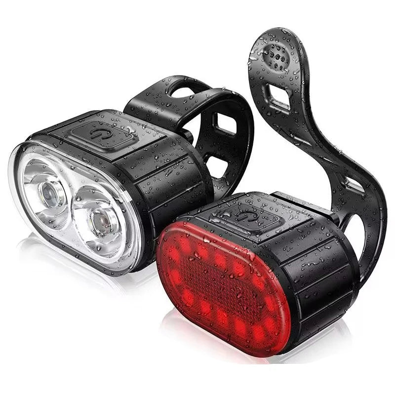 USB Rechargeable Bike Light Set – Front & Rear LED Cycling