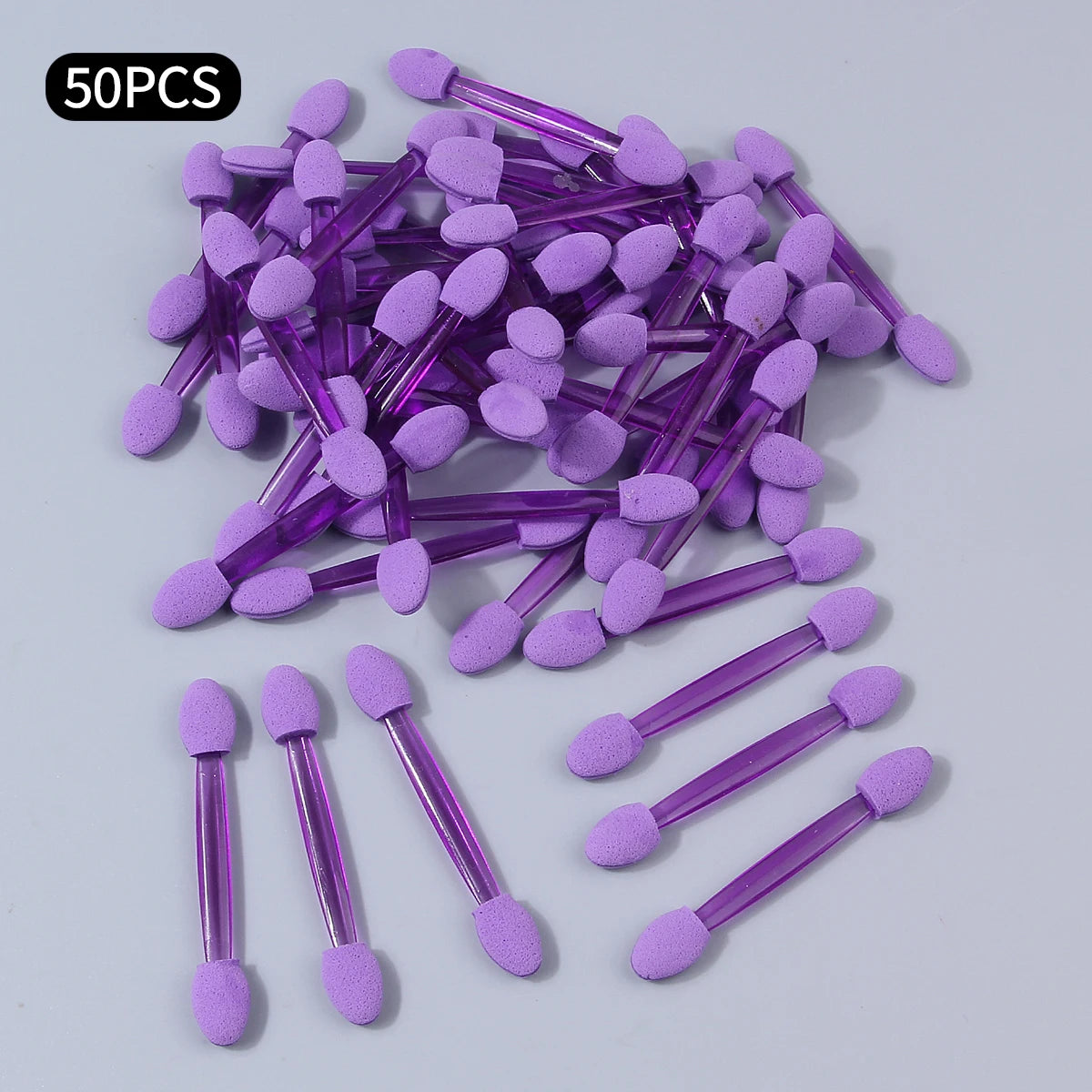 50Pcs Disposable Double-End Sponge Eyeshadow Applicators Eyeshadow Applicator Nixie PURPLE