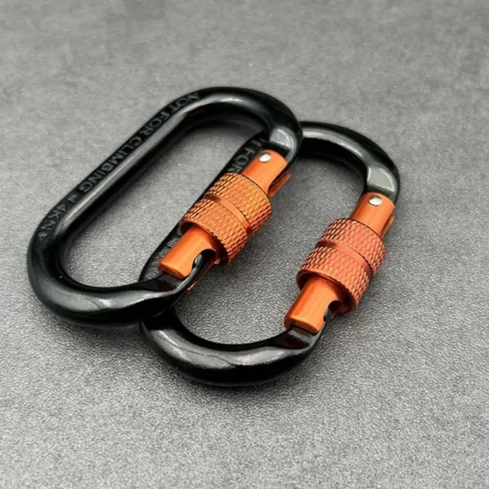 Aluminum D-Shape Safety Carabiner 4KN 12KN 25KN Climbing Lock Safety Carabiner Nixie