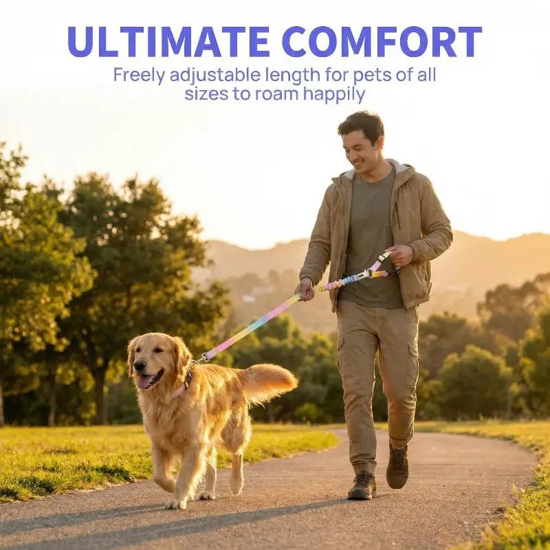 2-in-1 Dog Car Seatbelt & Leash – Adjustable Pet Safety Tether Dog Car Safety Leash Nixie