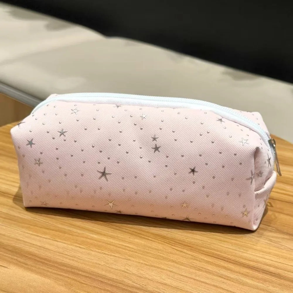 Star Polka Dot Pencil Case Large Capacity Zipper Pouch