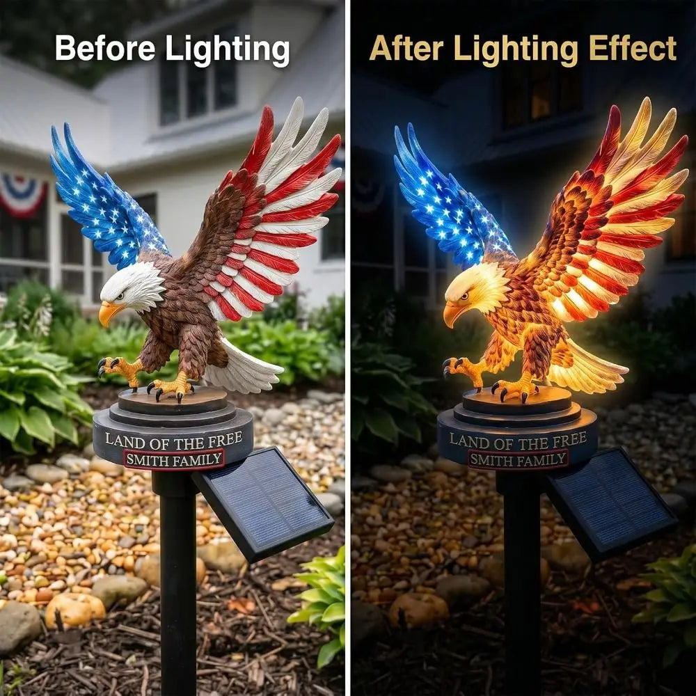 Solar LED Eagle Garden Stake Light – Patriotic Outdoor Decor