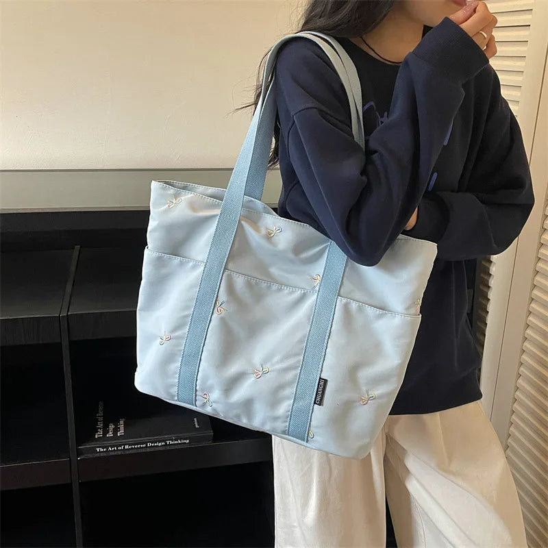 Minimalist Large Canvas Tote Bag – Women's Shoulder & Travel Bag Canvas Tote Bag Nixie